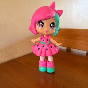 Bubble Trouble Watermelon Slice Collectors Doll  - Pink & Teal - 9-1/2” tall